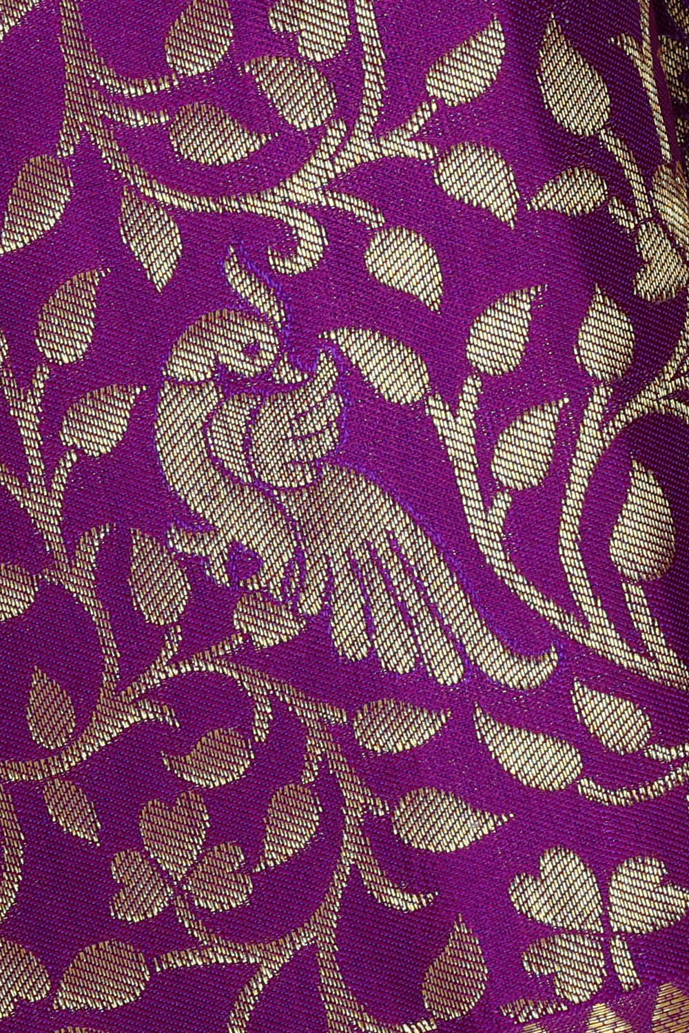 Image of Kanchipattu Purple Brocade Saree